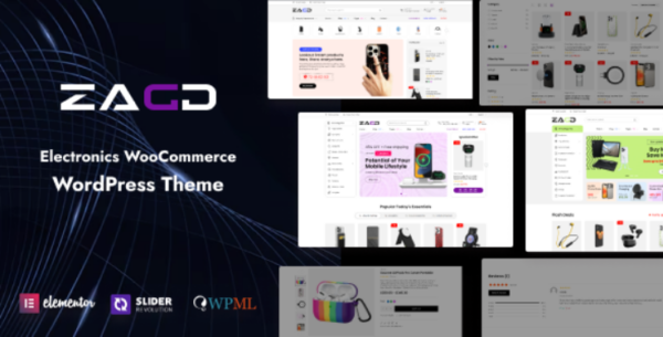 Zagg v1.3.1 电子与配件 WooCommerce WordPress主题 - 专业电商解决方案