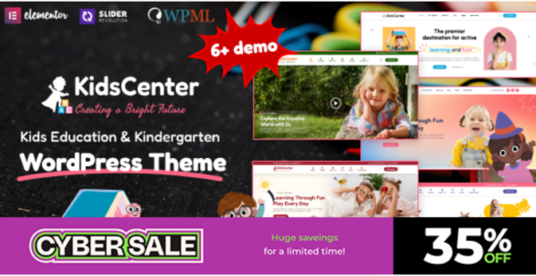 KidsCenter v1.3 幼儿园和儿童护理教育WordPress主题