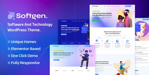 Softgen v1.0.4 软件与技术 WordPress主题 - 专业科技网站模板