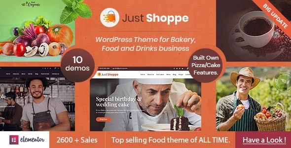JustShoppe (v12.6) Cake Bakery WordPress主题 - 蛋糕店网站模板