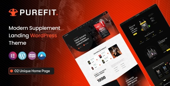 Purefit v1.0.1 健康补充品WordPress主题 - 专业健康与营养网站设计