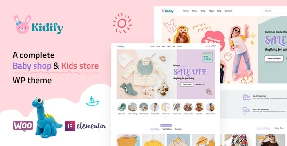 Kidify v1.2.1 婴儿及儿童商店电子商务Woocommerce主题