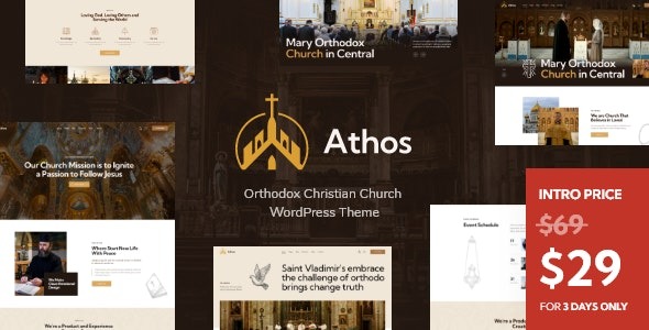 Athos v1.5 Orthodox Christian Church WordPress Theme - 东正教教堂WordPress主题