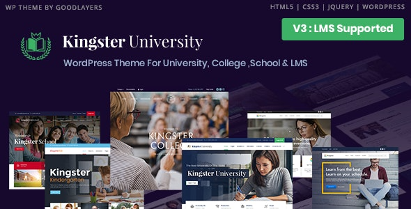 Kingster (v3.2.3) 教育学校WordPress主题 - 大学、学院和学校专用