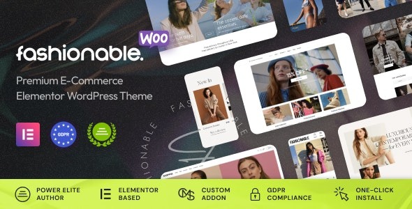 Fashionable (v1.0.10) 服装与服饰 WooCommerce 主题 - 时尚电商网站设计