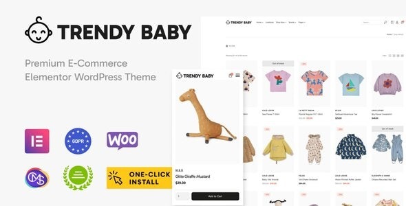 Trendy Baby v1.0.7 儿童和儿童商店WordPress主题