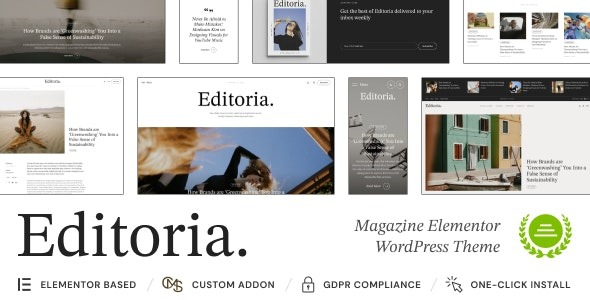 Editoria v1.0.7 报纸杂志WordPress主题 - 专业新闻与杂志网站设计