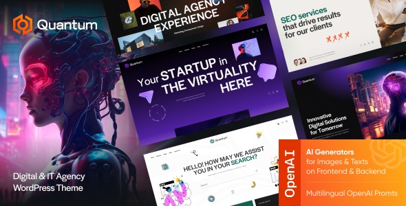 Quantum v1.0 Digital & IT Agency WordPress Theme - 数字与IT机构WordPress主题