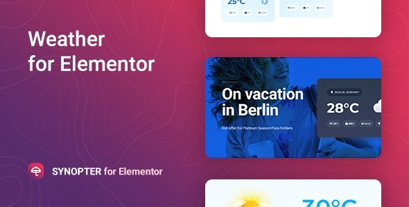 Synopter v1.1.10 Weather for Elementor - Elementor天气插件