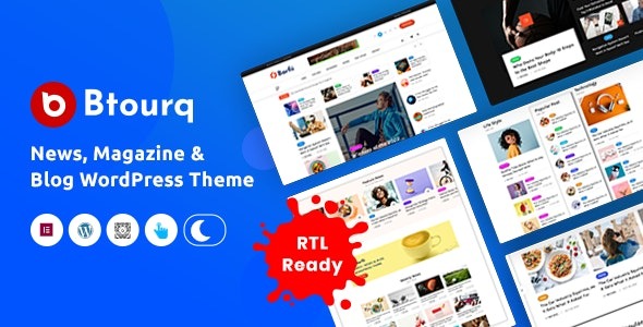 Btourq v1.0.6 WordPress新闻杂志主题 - 专业新闻与杂志网站设计