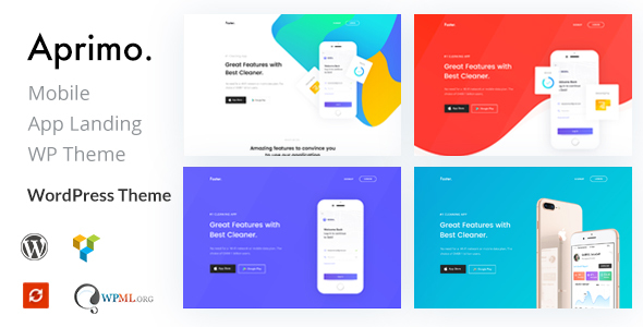 Aprimo v1.5 Mobile & App Landing WordPress Theme - 移动应用落地页WordPress主题