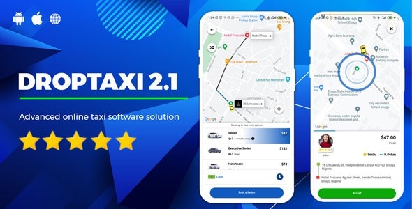 Droptaxi (v2.2.0) 白标出租车应用软件脚本 PHP