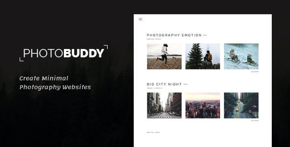 PhotoBuddy v1.1 摄影WordPress主题 - 专业摄影师网站模板