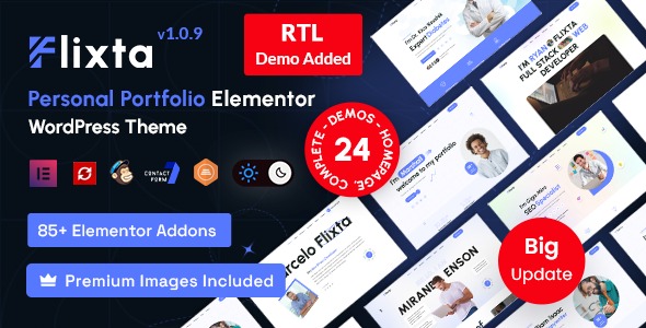 Flixta v1.0.9 个人作品集WordPress主题 - 创意设计与专业展示