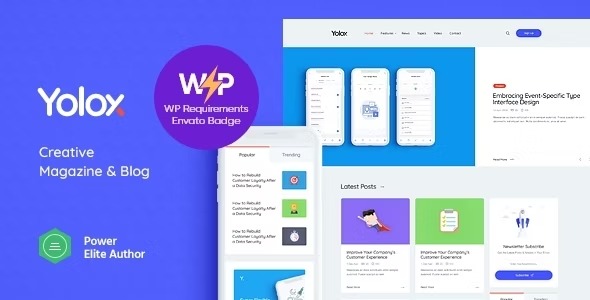 Yolox v1.0.14 现代WordPress博客主题适用于企业与初创公司