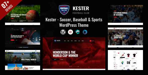 Kester (v1.2.1) 足球俱乐部与体育新闻WordPress主题
