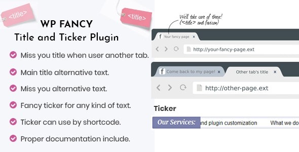 WP Fancy Title and Ticker WordPress Plugin v1.8.0 - 精美标题和滚动文本插件