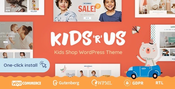 Kids R Us v1.1.8 玩具店与儿童服装店主题 - 专为儿童用品商店设计的WordPress主题