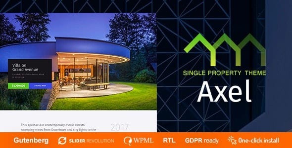 Axel v1.1.9 单属性房地产主题 - 专业房产展示解决方案