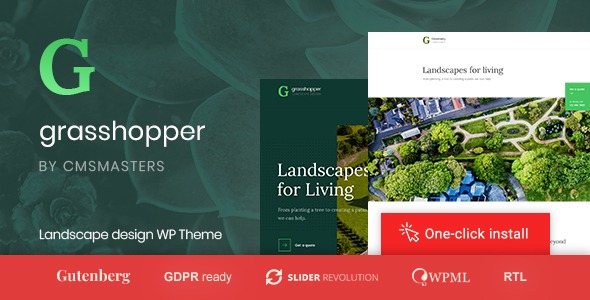 Grasshopper (v1.1.18) 景观设计与园艺服务WordPress主题