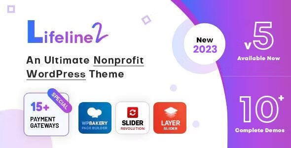 Lifeline 2 v6.9 终极非营利WordPress主题 - 慈善、筹款和NGO组织专用