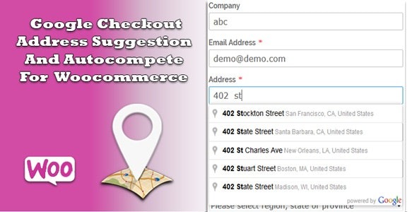 v3.1 Google Checkout Address Suggestion And Autocomplete For WooCommerce - WooCommerce谷歌结账地址建议与自动补全插件