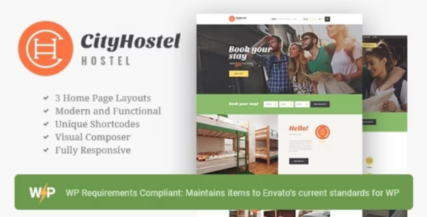 City Hostel (v1.2.2) 旅行与酒店预订WordPress主题