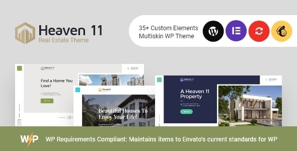 Heaven11 (v1.0.9) 房地产与公寓WordPress主题 - 专业房产网站解决方案