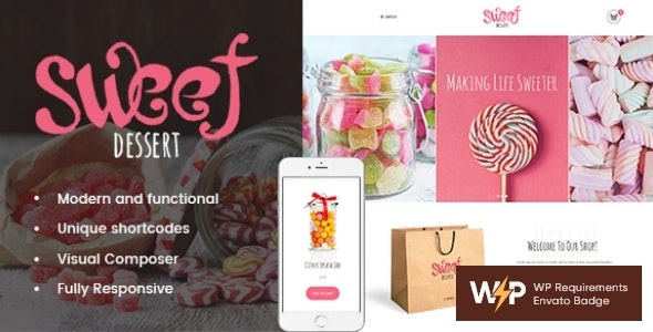 Sweet Dessert v1.1.13 甜品店与咖啡馆WordPress主题