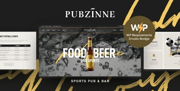 Pubzinne v1.0.11 Sports Bar WordPress Theme - 体育酒吧WordPress主题