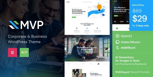 MVP v1.2.0 Finance WordPress Theme - 金融企业WordPress主题