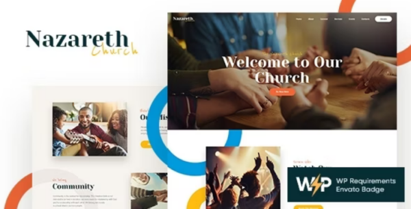 Nazareth v1.0.16 教堂与宗教 WordPress 主题 - 专为教会设计的响应式网站模板