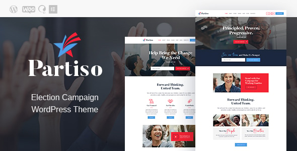 Partiso (v1.1.12) 政治WordPress主题 - 政党和候选人专用
