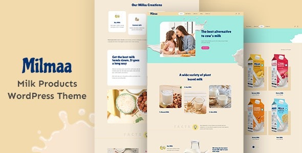 Milmaa v2.0.0 单产品商店WordPress主题 - 牛奶产品商城模板
