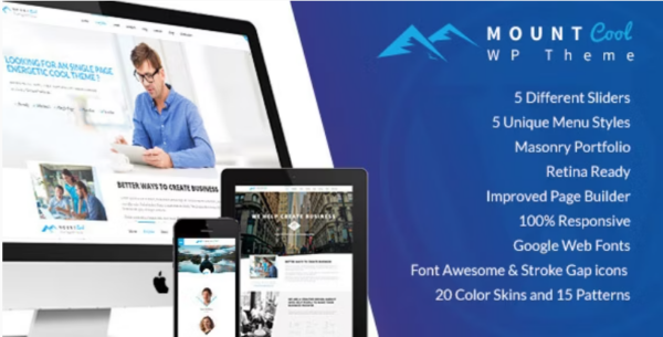MountCool v3.0 Single Page Portfolio WordPress Theme - 单页作品集主题