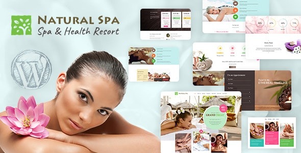 Natural Spa v3.2 按摩预约WordPress主题 - 响应式水疗中心网站模板