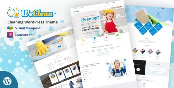 We Clean v3.7 清洁公司WordPress主题 - 专业清洁服务网站模板