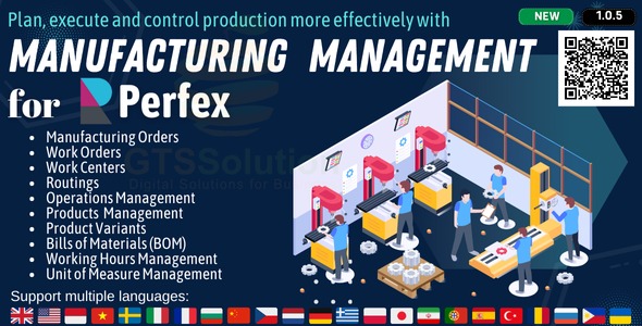 Manufacturing Management module for Perfex CRM v1.0.5 - Perfex CRM制造管理模块