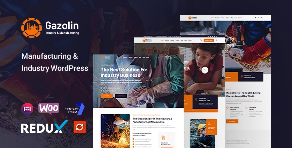 Gazolin v1.0.2 工业与工厂 WordPress主题 - 专业制造行业网站模板