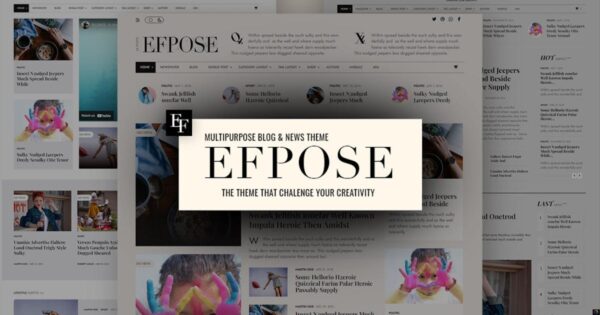 Efpose v2.1.7 多功能博客和新闻报纸主题 - 响应式WordPress主题