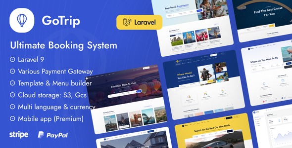 GoTrip v1.6.1 Laravel Booking System - 旅游预订系统主题