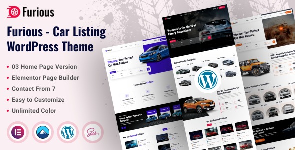 Furious v1.0 Car Listing WordPress Theme - 愤怒汽车列表WordPress主题