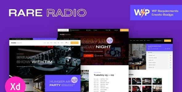 Rare Radio (v1.0.15.1) 在线音乐电台和播客WordPress主题