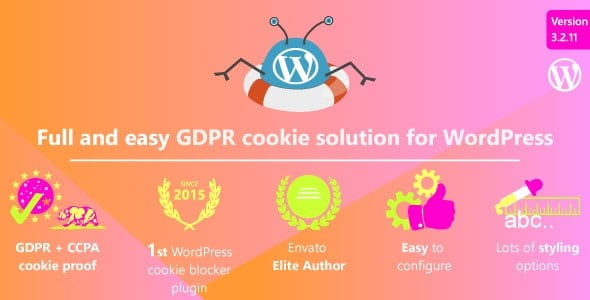 WeePie Cookie Allow (v3.4.9) 完整GDPR/AVG/CCPA Cookie合规插件