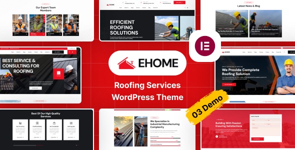 Ehome v1.0.0 Roofing Services WordPress Theme - 屋顶服务WordPress主题