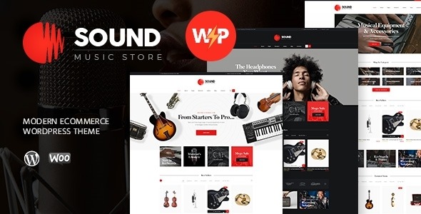 Sound v1.6.9 乐器在线商店WordPress主题 - 专业音乐电商网站模板