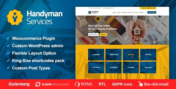 Handyman Services 1.2.4 - 建筑与翻新WordPress主题