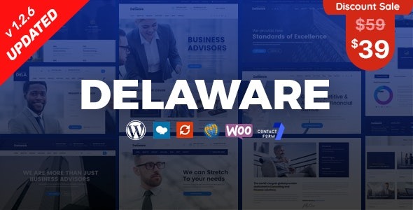 Delaware (v1.3.6) 咨询与金融WordPress主题 - 专业商业网站模板