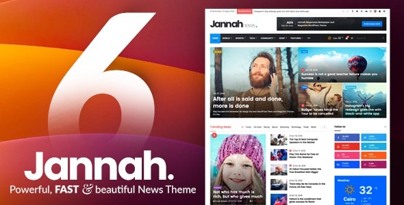 Jannah (v7.5.1) 新闻杂志WordPress主题 BuddyPress AMP支持