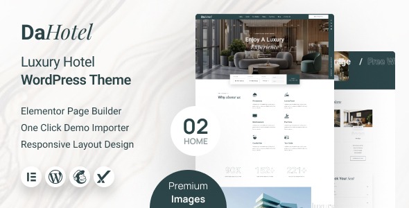 Dahotel v1.0 Luxury Hotel WordPress Theme - 豪华酒店WordPress主题